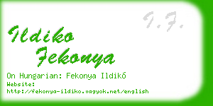 ildiko fekonya business card